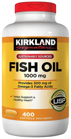 Kirkland Signature Fish Oil 1000 mg bottle