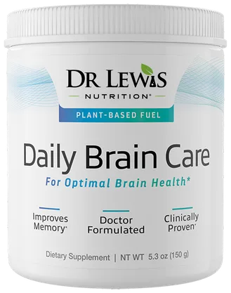 Dr. Lewis Daily Brain Care powder bottle