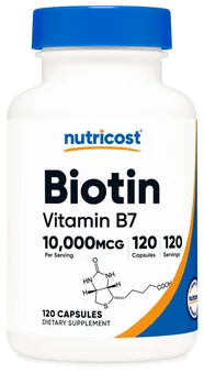 Nutricost Biotin 10,000 mcg bottle