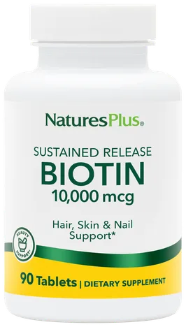 NaturesPlus Biotin 10,000 mcg bottle