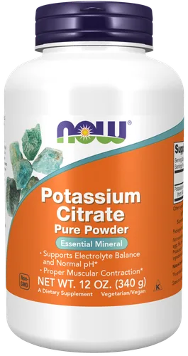NOW Foods Potassium Citrate Pure Powder bottle