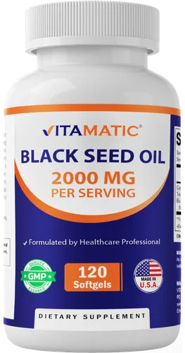 Vitamatic Black Seed Oil 2000 mg bottle