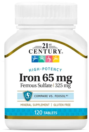 21st Century Iron 65 mg bottle
