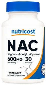 Nutricost N-Acetyl L-Cysteine 600 mg bottle