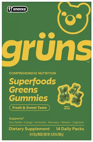 Gruns Daily Greens Gummies bottle