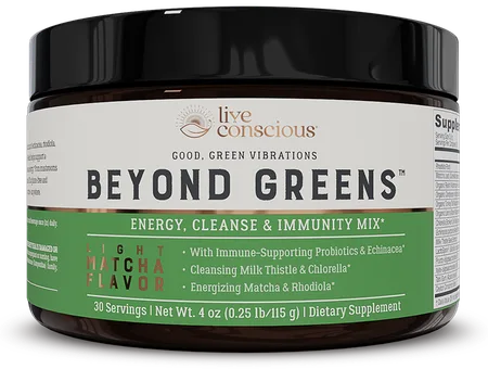 Live Conscious Beyond Greens bottle