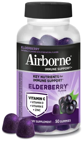 Airborne Elderberry + Zinc Gummies bottle