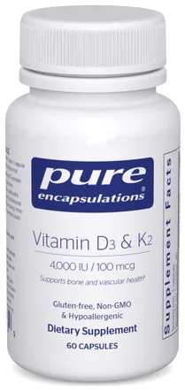 Pure Encapsulations Vitamin D3 + K2 bottle