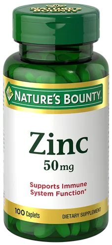 Nature's Bounty Zinc 50 mg bottle