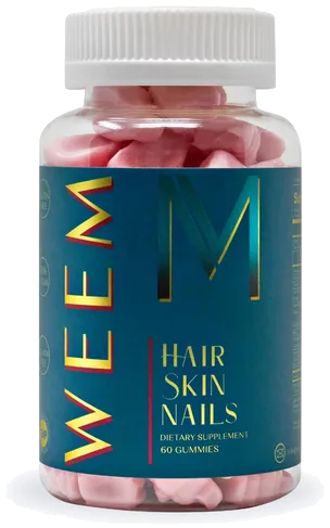 WEEM Hair Skin and Nails Gummies bottle
