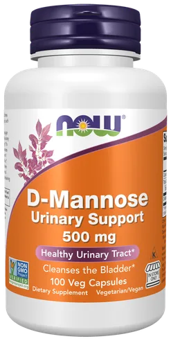 NOW Foods D-Mannose 500 mg bottle