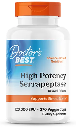 Doctor's Best Serrapeptase 120,000 SPU bottle