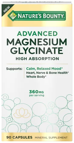 Nature's Bounty Advanced Magnesium Glycinate bottle
