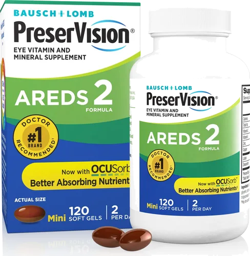 PreserVision AREDS 2 Eye Vitamins Lutein Supplement 120 Softgels bottle