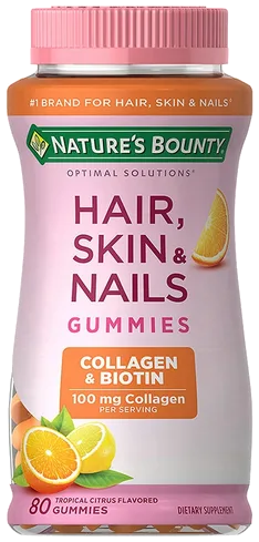 Nature's Bounty Optimal Solutions Hair, Skin & Nails with Biotin & Collagen bottle