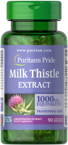 Puritan's Pride Milk Thistle Silymarin 4:1 Concentration Extract 250mg bottle