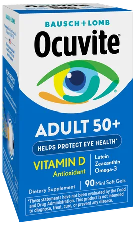 Ocuvite 50+ Eye Vitamins, Lutein & Zeaxanthin Supplement, 90 Softgels bottle
