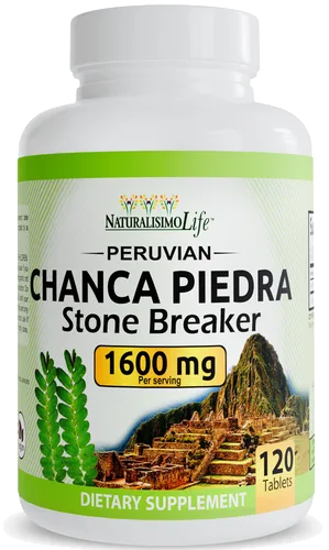 NaturalisimoLife Chanca Piedra 1600 mg per Serving – 120 Tablets - Peruvian Stone Breaker - Vegan, Gluten Free bottle