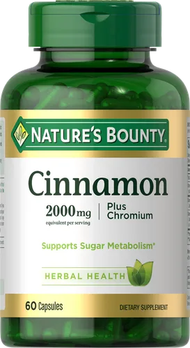 Nature's Bounty Cinnamon Plus Chromium bottle