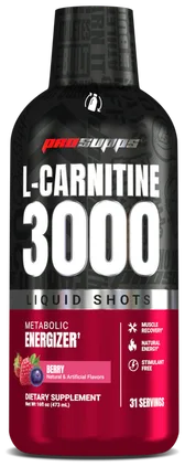 ProSupps L-Carnitine Liquid 3000, Stimulant-Free Liquid Shots, Berry bottle