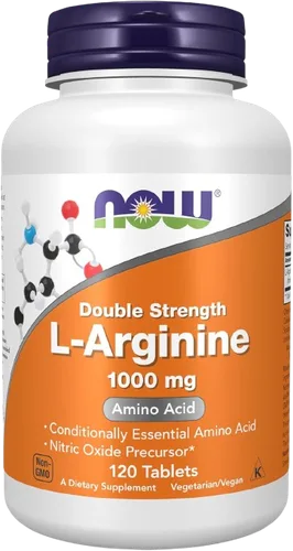 NOW Foods L-Arginine 1000 mg, 120 Tablets bottle
