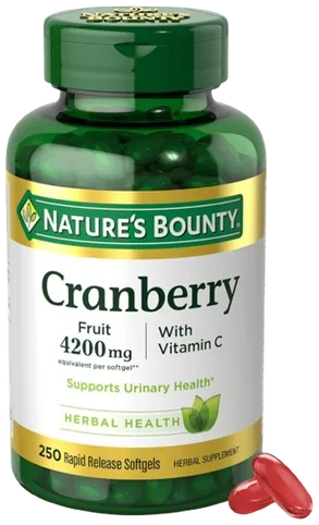 Nature's Bounty Cranberry with Vitamin C, 4200mg bottle