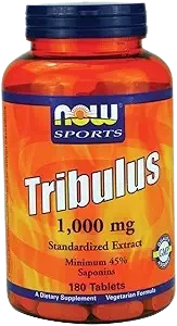 NOW Foods Tribulus 1000mg, 180 Tablets bottle