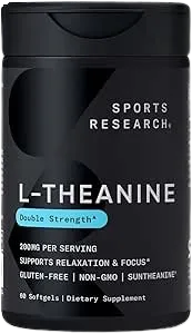 Sports Research L-Theanine 200mg with Suntheanine® bottle