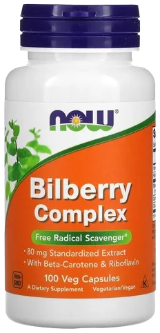 NOW Foods Bilberry Extract for Eye Health bottle