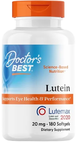 Doctor's Best Lutein with Lutemax 2020, 20 mg bottle
