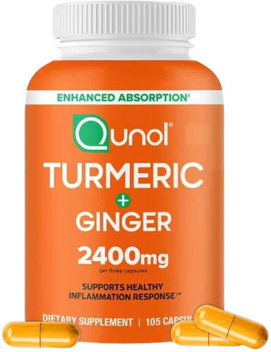 Qunol Turmeric Curcumin with Black Pepper & Ginger bottle