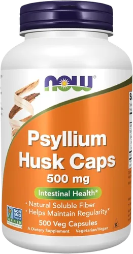 NOW Foods Psyllium Husk Caps 500 mg bottle