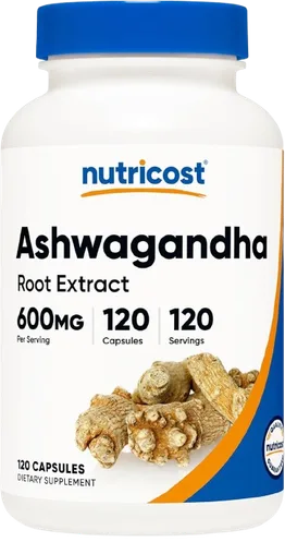 Nutricost Ashwagandha 600mg, 120 Capsules bottle
