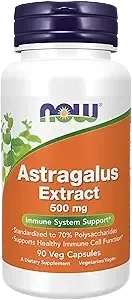NOW Foods Astragalus Extract, 500 mg, 90 Veg Capsules bottle