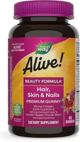 Nature's Way Alive! Hair, Skin & Nails Gummies bottle