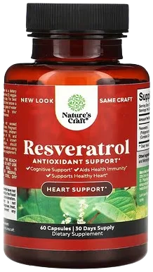 Nature's Craft Resveratrol Antioxidant Support bottle