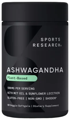 Sports Research KSM-66 Ashwagandha 300 mg Capsules bottle