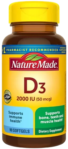 Nature Made Foods Vitamin D3 2000 IU bottle