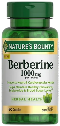Nature's Bounty Berberine 1000 mg bottle