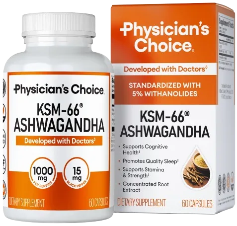 Physician's Choice KSM-66 Ashwagandha bottle