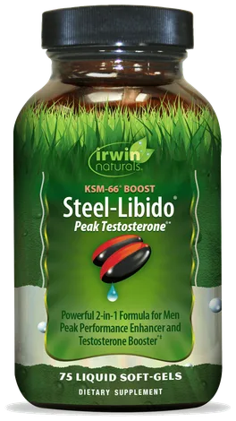 Irwin Naturals Steel Libido with KSM 66 bottle