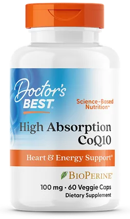 Doctor's Best High Absorption CoQ10 with BioPerine 100 mg bottle