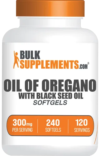 BulkSupplements.com Oil of Oregano with Black Seed Oil bottle