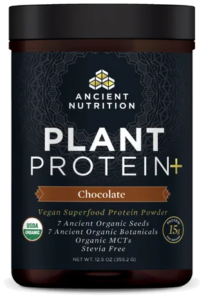 Ancient Nutrition Plant Protein + (Chocalate Flavor) bottle