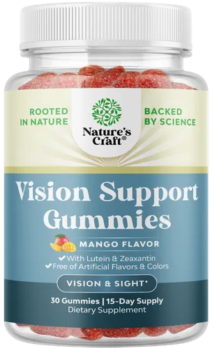 Nature's Craft Vision Support Gummies, Mango bottle