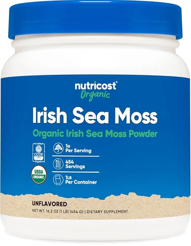 Nutricost Organic Irish Sea Moss Powder Unflavored bottle