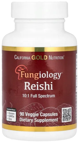 California Gold Nutrition Reishi (Ganoderma lucidum) Full Spectrum Certified Organic bottle