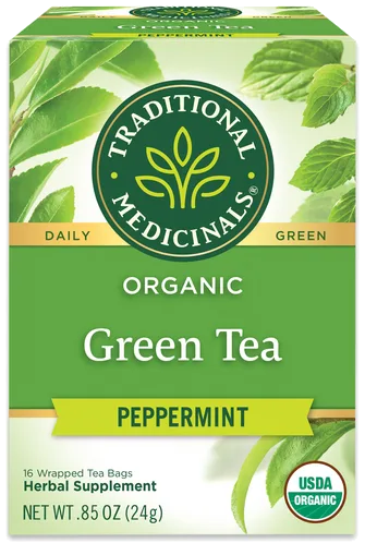 Traditional Medicinals Green Tea Peppermint bottle