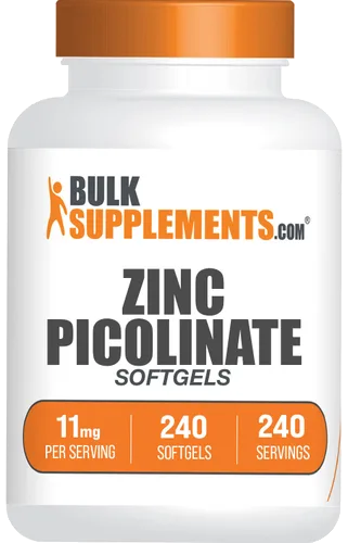 BulkSupplements.com Zinc Picolinate Softgels bottle