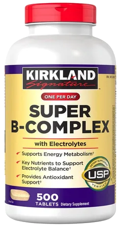 Kirkland Signature Super B-Complex bottle